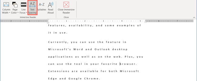 Word Screenreader Example How to Use Immersive Reader in Microsoft Word, Outlook, and OneNote