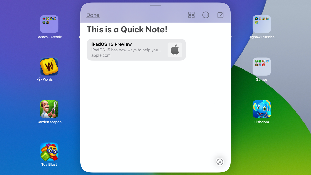 Quick Note In. User Guide How to Use Quick Note on iPad