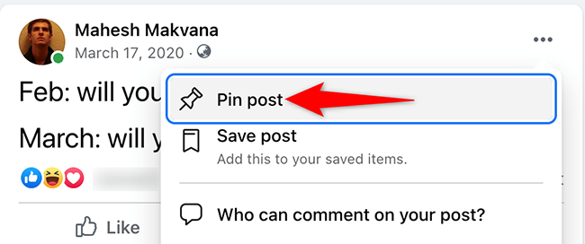 How to Pin a Post on Facebook