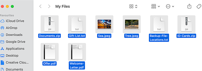 All files selected in a Finder window.