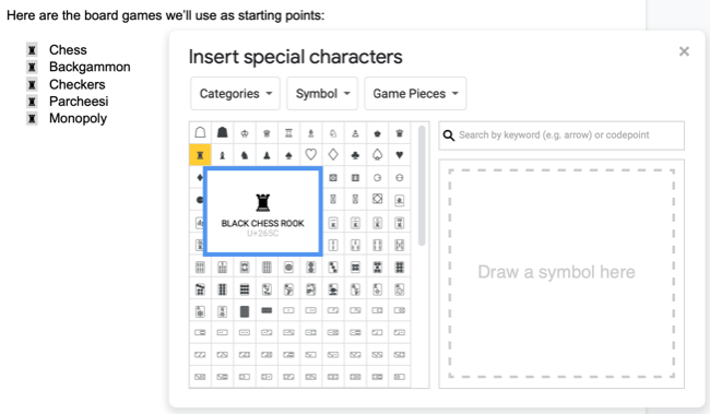 How to Use Custom Bullets for Lists in Google Docs