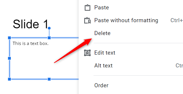 How to Delete a Text Box in Google Slides