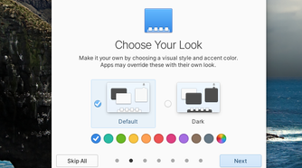 The Dark Mode and Default Mode option window in Elementary OS 6.