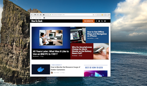 Elementary OS 6 desktop with web browser displaying HowToGeek.com