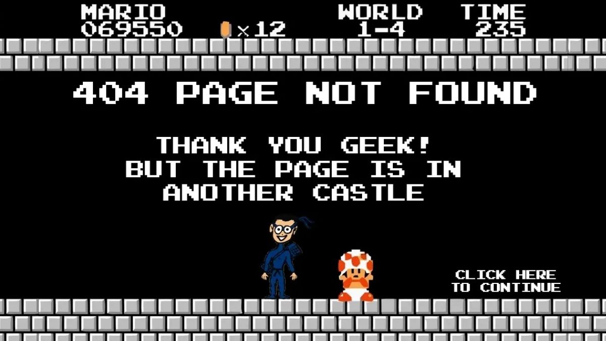 マリオ（プロフ見てください） What Is a 404 Error?