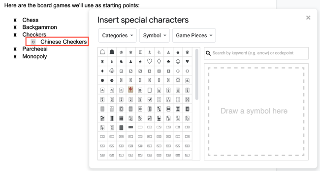 How to Use Custom Bullets for Lists in Google Docs