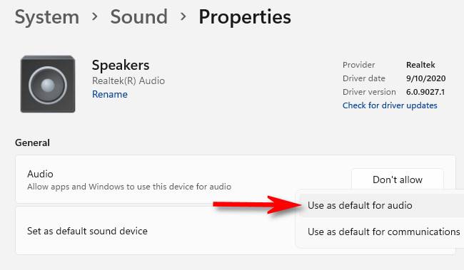 How to Select Default Speakers on Windows 11