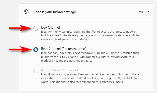 How to Switch Between Dev and Beta Channels on Windows 11