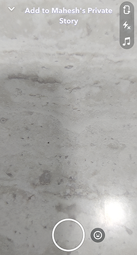 Add content to a Private Story in Snapchat.