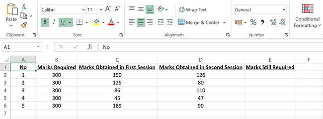 How to Subtract Numbers in Microsoft Excel