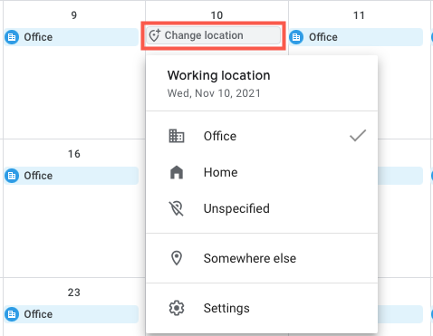 How to Show Your Work Hours and Location in Google Calendar