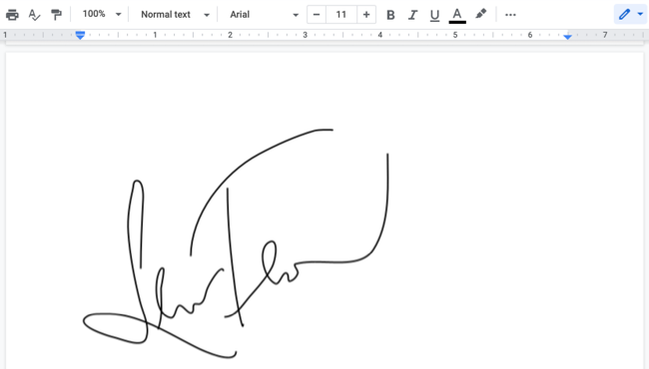 Signature Example A Google Docs How to Insert a Handwritten Signature in Google Docs