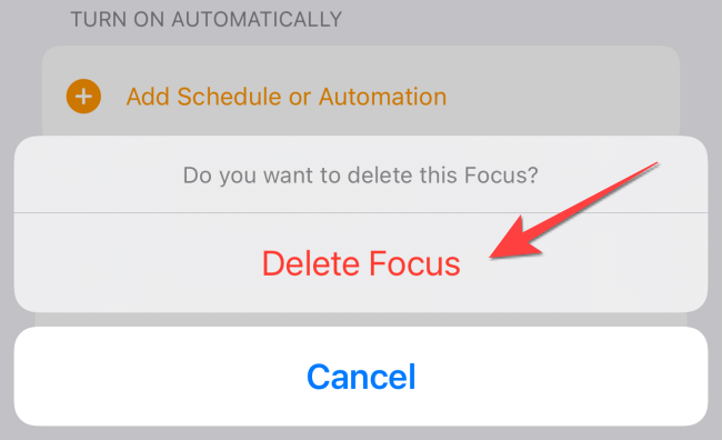 How to Delete a Focus From iPhone and iPad