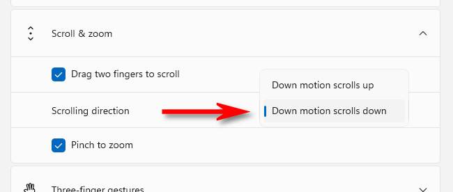 How to Change Touchpad Scroll Direction on Windows 11