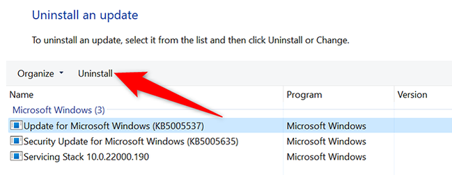How to Uninstall an Update in Windows 11