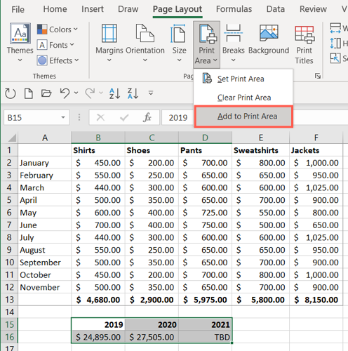 How to Set the Print Area in Microsoft Excel
