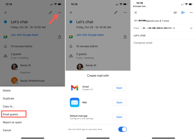 How to Quickly Email Google Calendar Event Guests