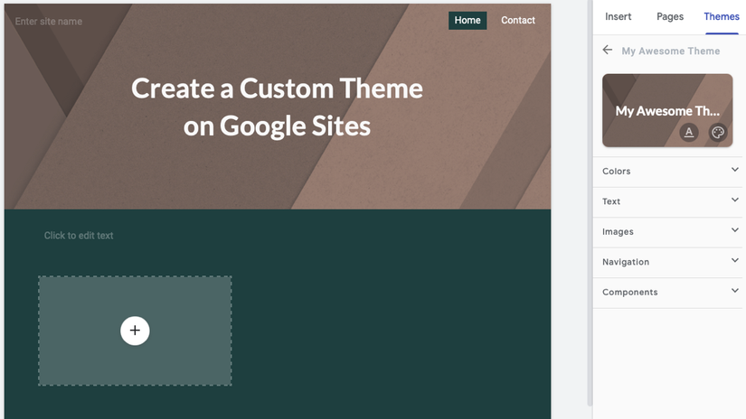 How to Design a Custom Theme on Google Sites