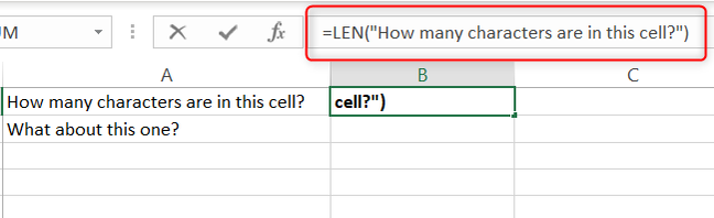 How to Count Characters in Microsoft Excel
