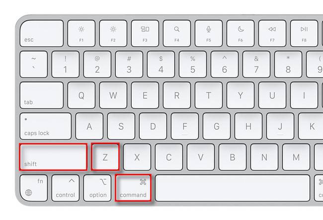 To Redo on a Mac, press Shift+Command+Z on your keyboard.