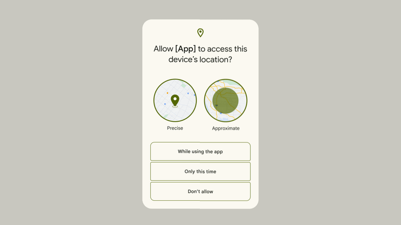 Android 12 location settings.