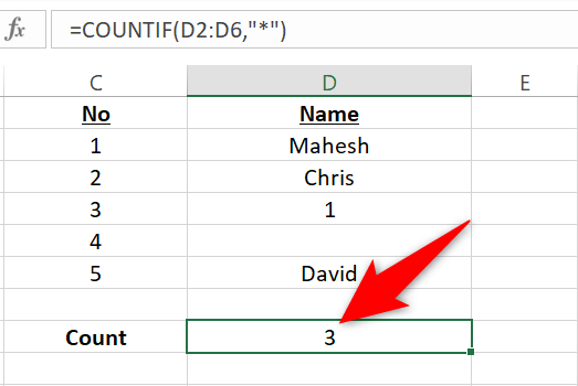 How to Count Cells With Text in Microsoft Excel