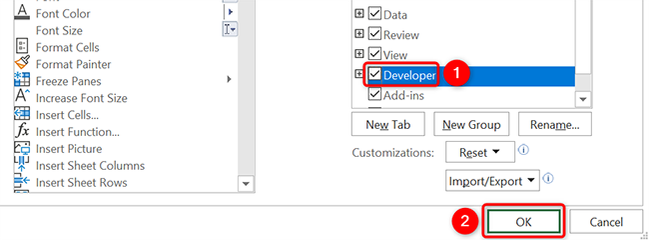 How to Add the Developer Tab to Microsoft Excel