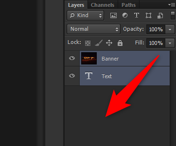 Click the blank area in the "Layers" panel.