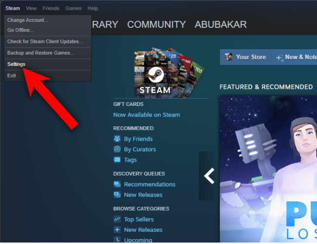 How To Share Games On Steam Go To Steam Settings 