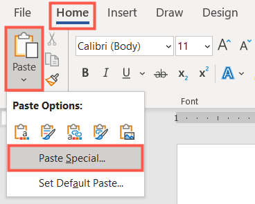 How to Copy and Paste a Chart From Microsoft Excel