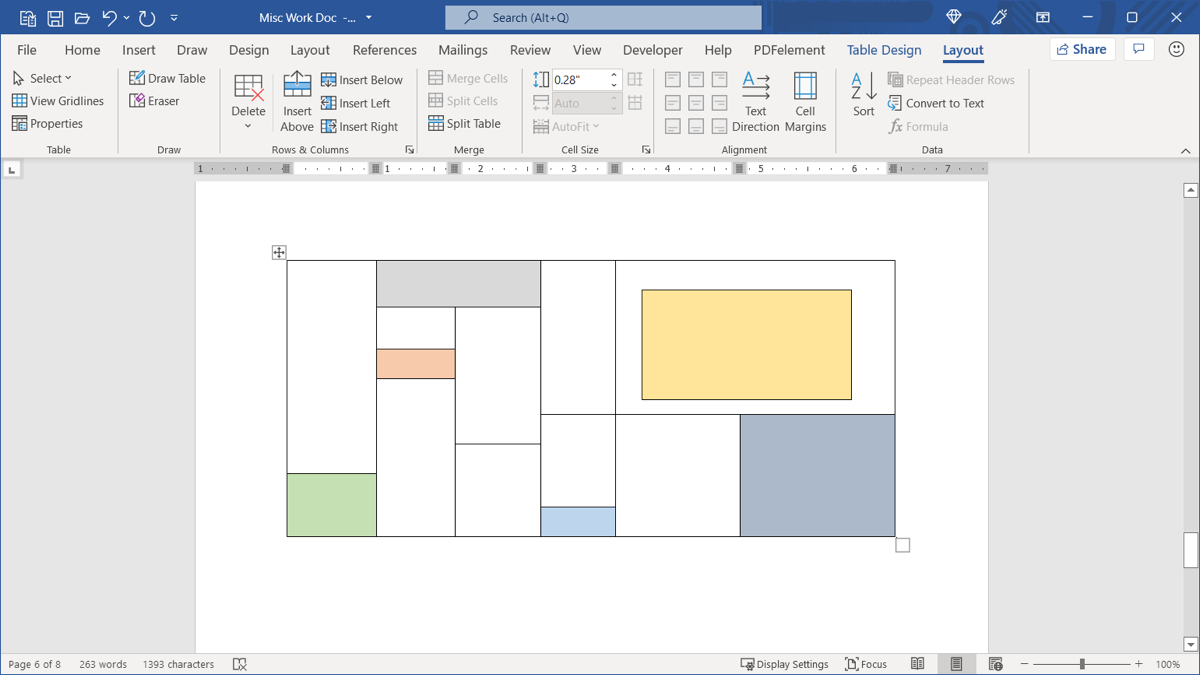 How to Draw a Custom Table in Microsoft Word