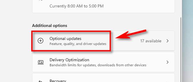 Optional Upgrades How to Update Drivers on Windows 11