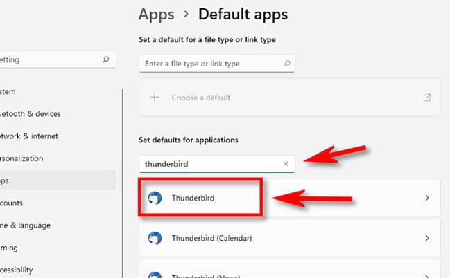Search for your email app, then click it.