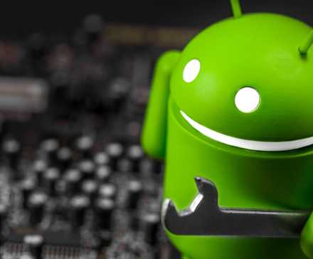 Android robot figure.