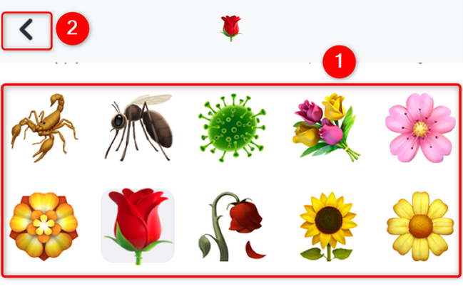 Choose a new icon for pinned chats.