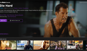 'Die Hard' on the Roku Channel in the browser.