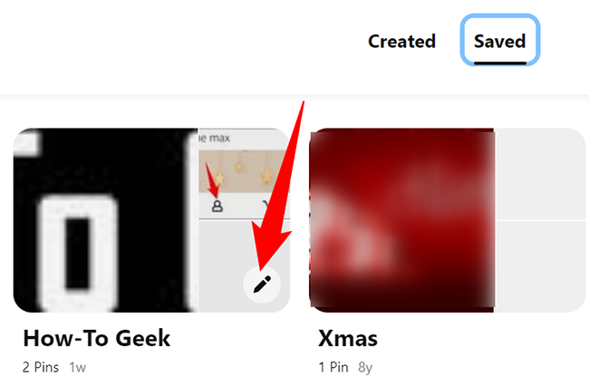 Click the pencil icon in the board's bottom-right corner.
