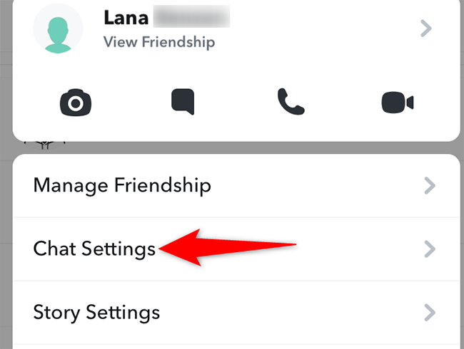 Tap "Chat Settings" in the menu.