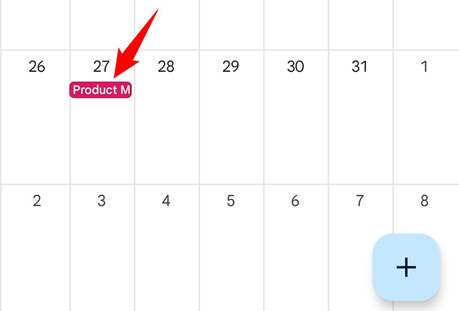 Select the event day.