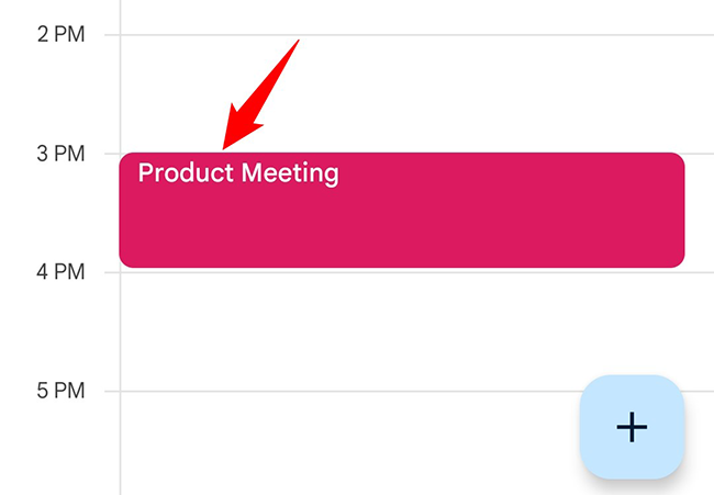 Choose the event to cancel.