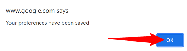 Select "OK" in the prompt.