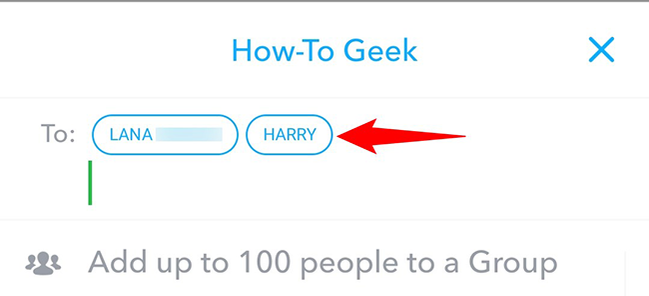 Enter friends' names in the "To" field.
