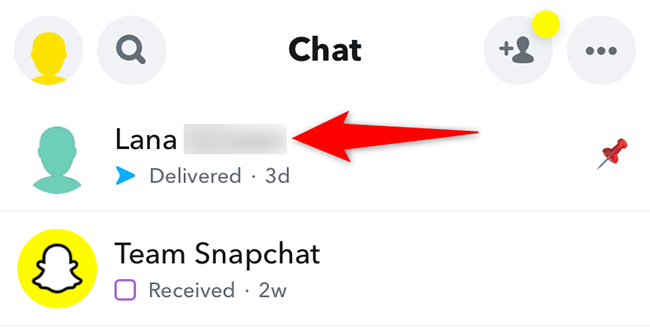 Select the chat to unpin.