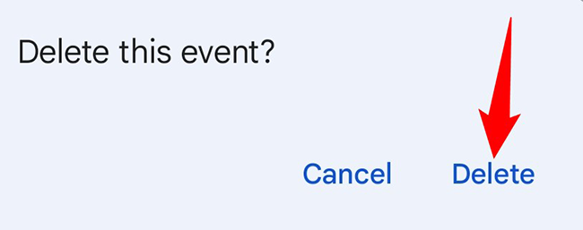 Tap "Delete" in the prompt.