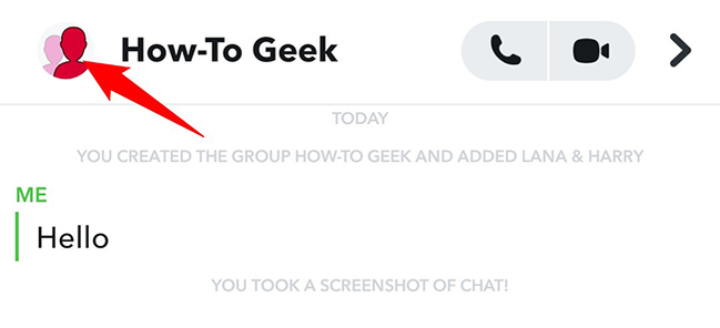 Select the group icon in the top-left corner.