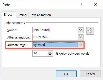 Powerpoint Animation Words Appear How to Animate Single Words or Letters in Microsoft PowerPoint