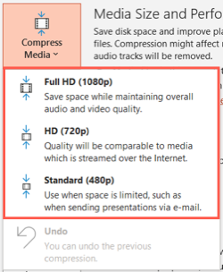 Choose a compression level