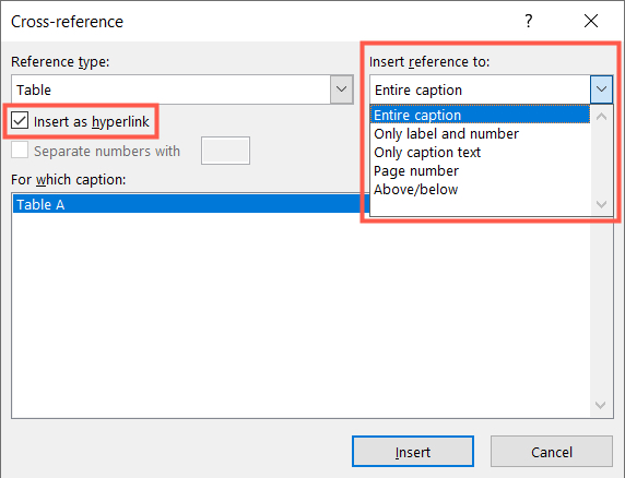 How to Cross-Reference in Microsoft Word