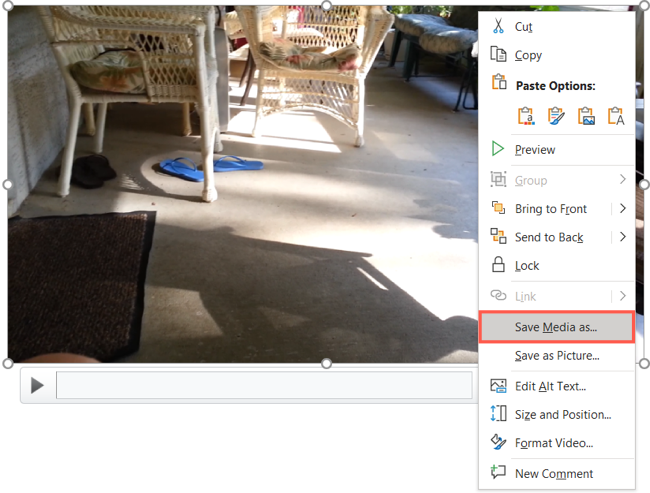 Select Save Media As