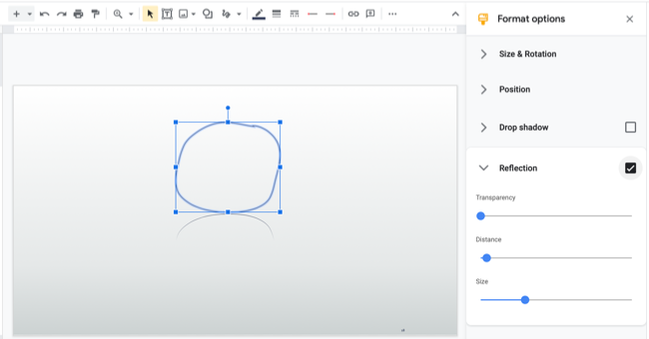 Use the Format Options sidebar